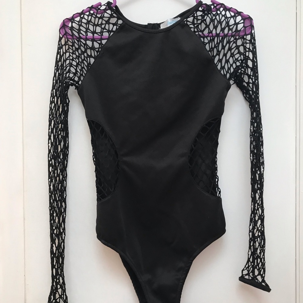 Black Detailed Body Suit